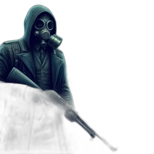 mask, weapon, jacket, staff transparent PNG cut-out