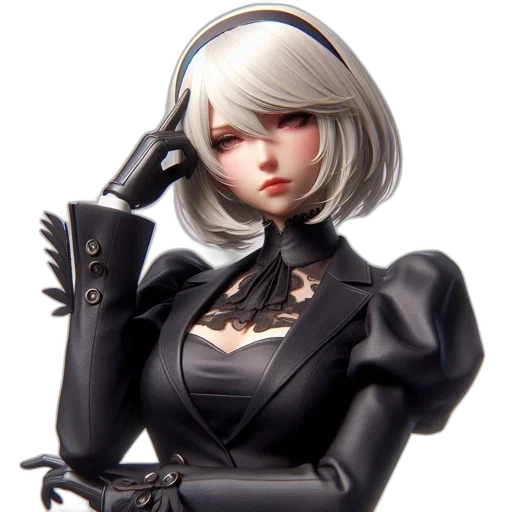 jacket, staff, concept art, 3d render transparent PNG cut-out
