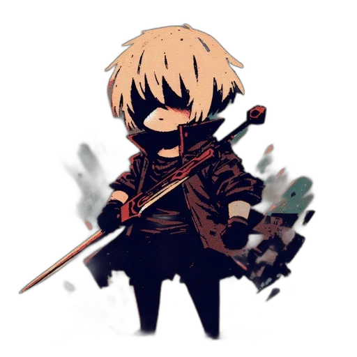weapon, staff, sword, jacket transparent PNG cut-out