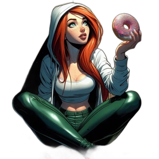 comic book art, concept art, fantasy art, cartoon transparent PNG cut-out