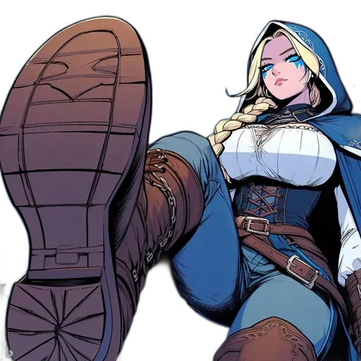 shoes, comic book art, concept art, fantasy art transparent PNG cut-out