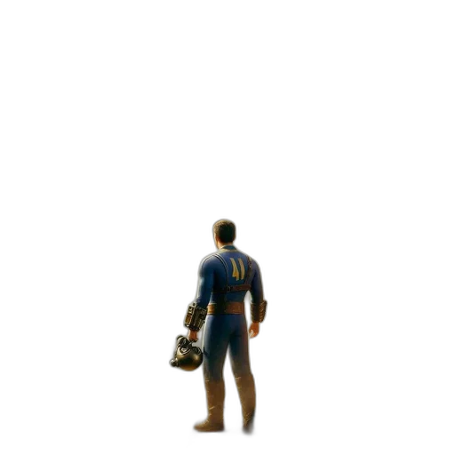 robot, staff, jacket, weapon transparent PNG cut-out