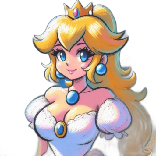 crown, dress, pixel art, watercolor transparent PNG cut-out