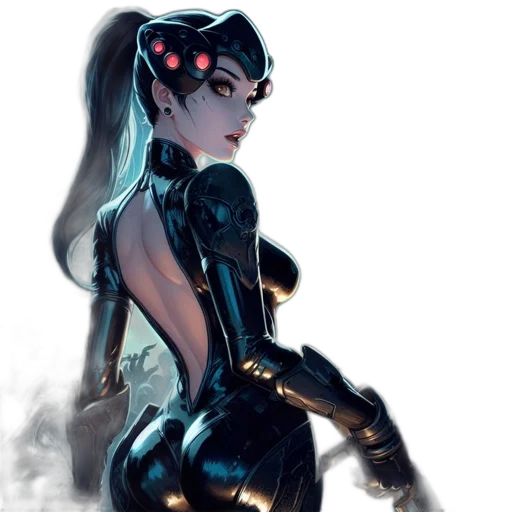 robot, mask, weapon, dress transparent PNG cut-out
