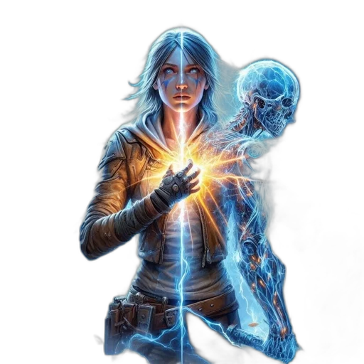 jacket, concept art, comic book art, fantasy art transparent PNG cut-out