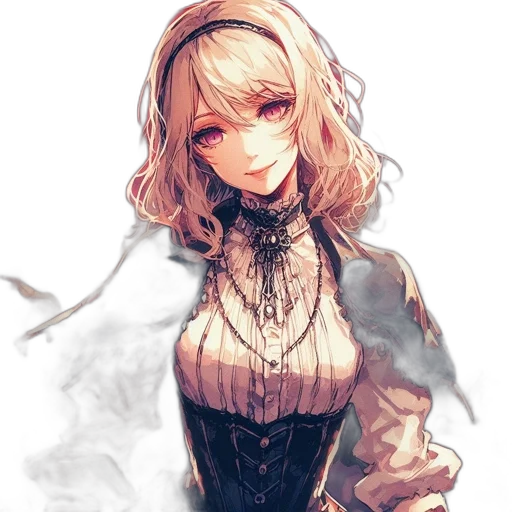 dress, face, jacket, staff transparent PNG cut-out