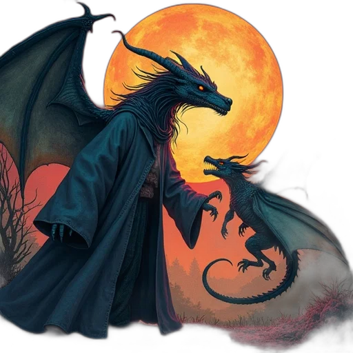 dragon, creature, fantasy art, concept art transparent PNG cut-out