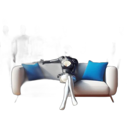furniture, staff, robot, 3d render transparent PNG cut-out