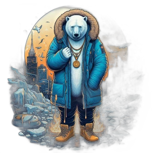 jacket, animal, concept art, fantasy art transparent PNG cut-out