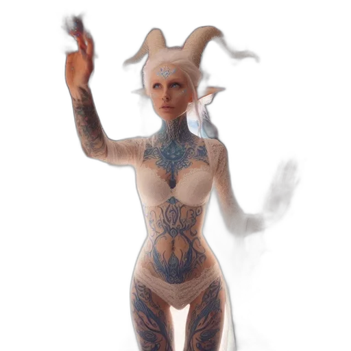 creature, dragon, mask, staff transparent PNG cut-out