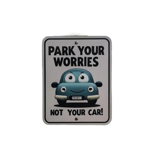 car, signboard, featuring, cartoon transparent PNG cut-out