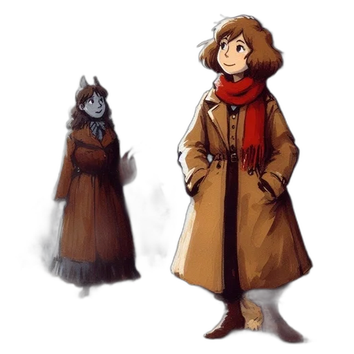 jacket, staff, concept art, pixel art transparent PNG cut-out