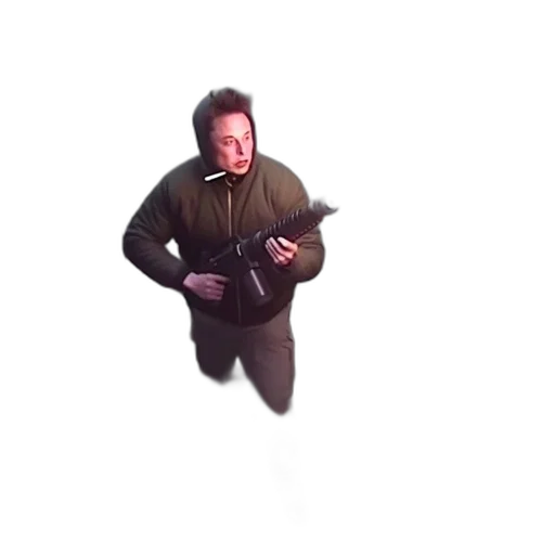jacket, weapon, staff, creature transparent PNG cut-out