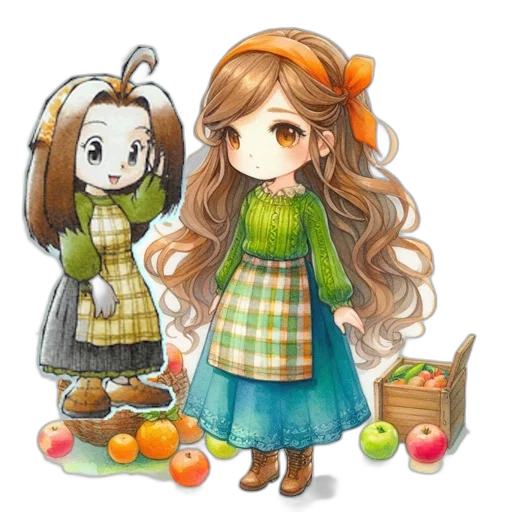 staff, dress, food, fantasy art transparent PNG cut-out