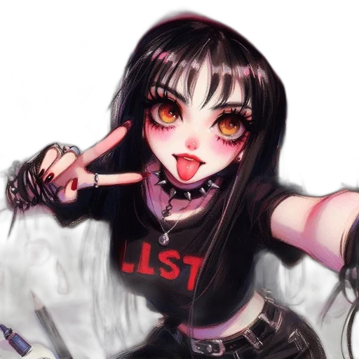 anime, cyberpunk, fantasy art, pixel art transparent PNG cut-out