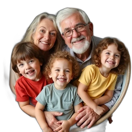 face, photorealistic, family, plate transparent PNG cut-out