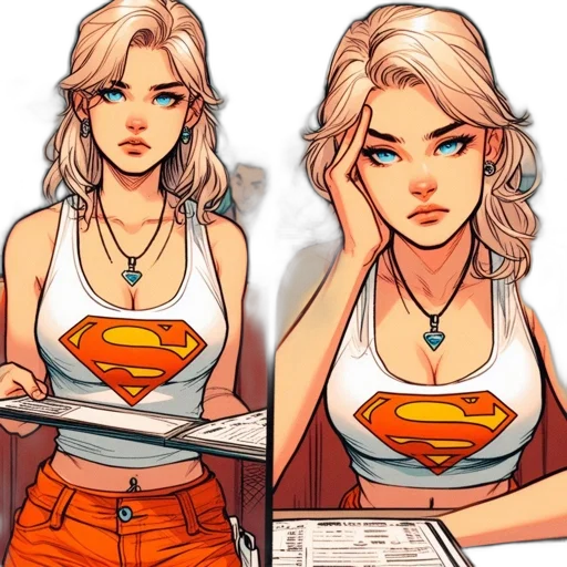 comic book art, concept art, cartoon, fantasy art transparent PNG cut-out