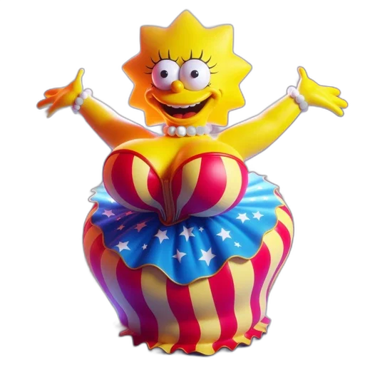 crown, dress, creature, 3d render transparent PNG cut-out