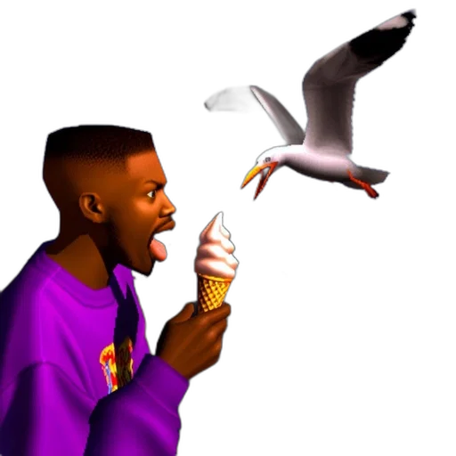 animal, food, vaporwave, concept art transparent PNG cut-out