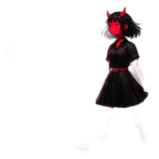 dress, mask, creature, staff transparent PNG cut-out