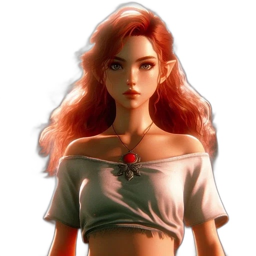 dress, jewelry, fantasy art, concept art transparent PNG cut-out
