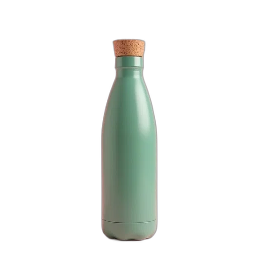 bottle, dress, 3d render, green transparent PNG cut-out