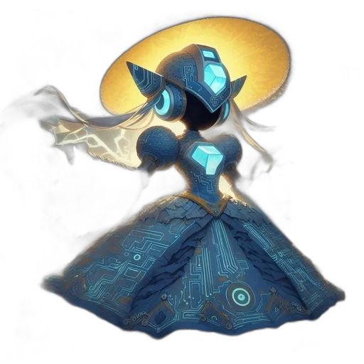 dress, mask, crown, staff transparent PNG cut-out