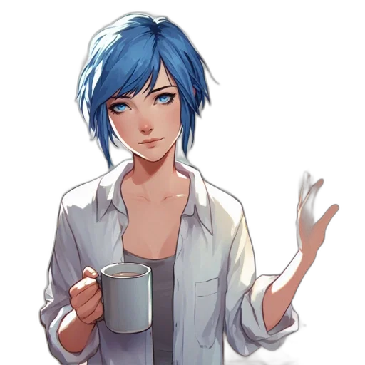 staff, face, anime, pixel art transparent PNG cut-out