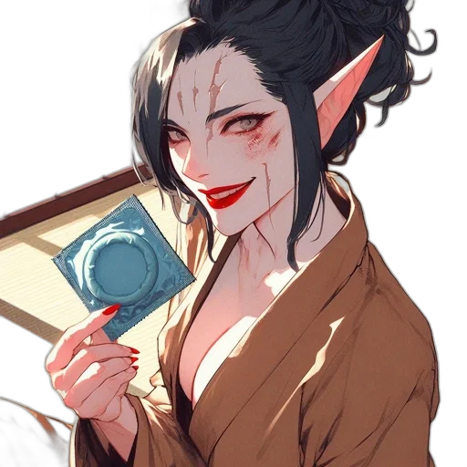 staff, creature, face, fantasy art transparent PNG cut-out