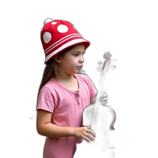 hat, dress, staff, 3d render transparent PNG cut-out