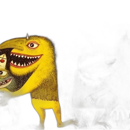 creature, animal, concept art, 3d render transparent PNG cut-out