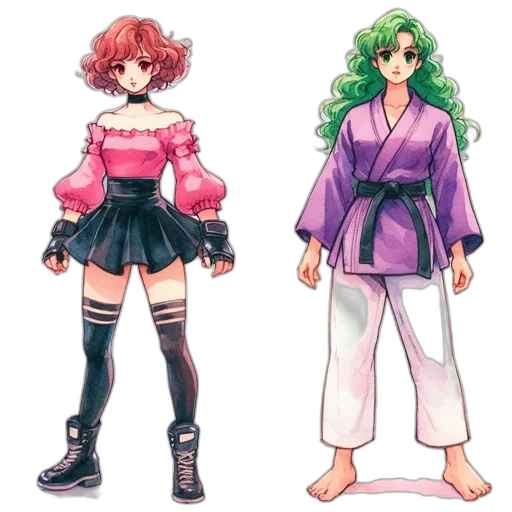 concept art, vaporwave, anime, pixel art transparent PNG cut-out