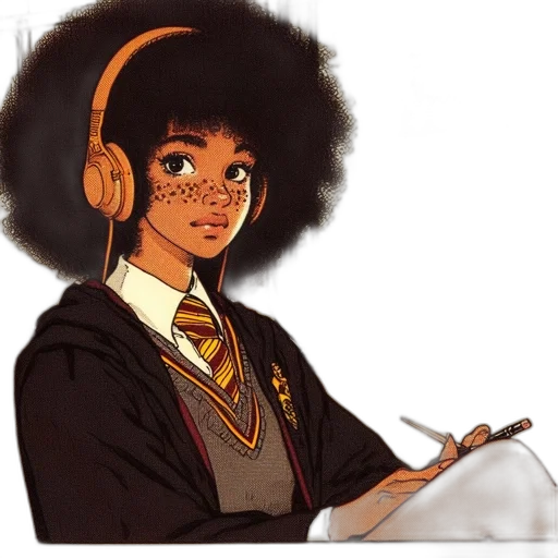 hair, staff, concept art, cartoon transparent PNG cut-out