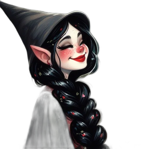 staff, hat, face, fantasy art transparent PNG cut-out