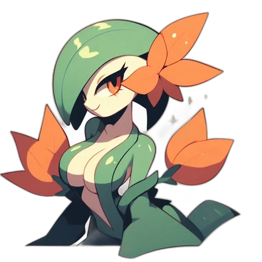 flower, creature, dragon, staff transparent PNG cut-out