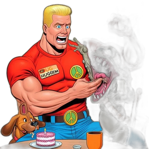 weapon, animal, staff, comic book art transparent PNG cut-out