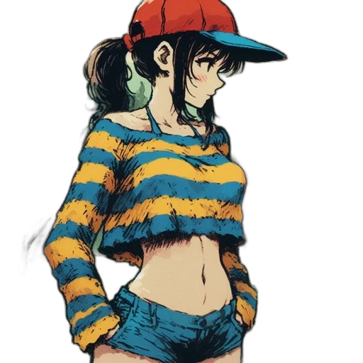 hat, dress, jacket, anime transparent PNG cut-out