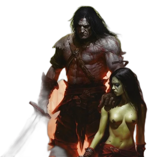 concept art, fantasy art, comic book art, photorealistic transparent PNG cut-out