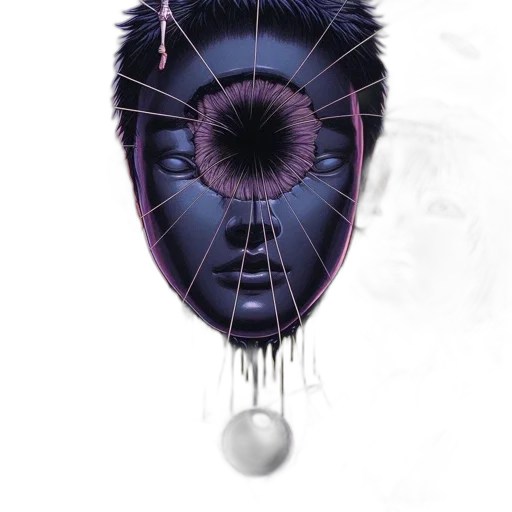 mask, face, hair, creature transparent PNG cut-out
