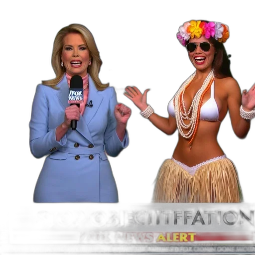 mock, news, broadcaster, stands transparent PNG cut-out