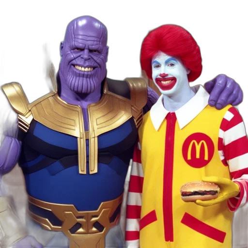 food, 3d render, two, characters transparent PNG cut-out