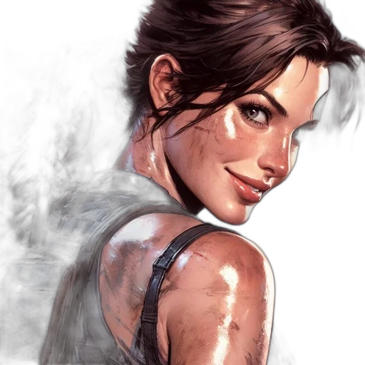 face, comic book art, concept art, photorealistic transparent PNG cut-out