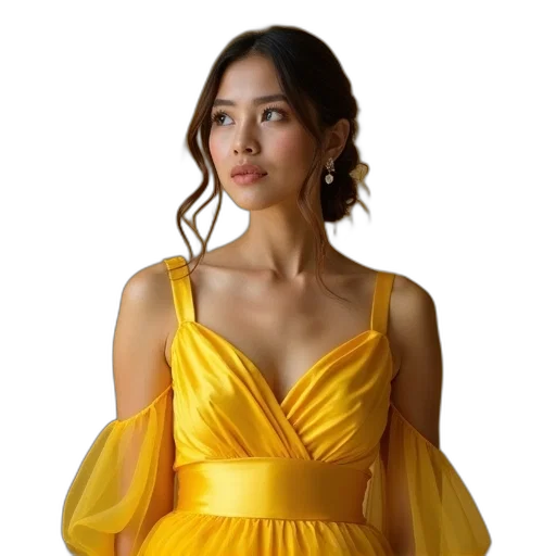 dress, jewelry, crown, photorealistic transparent PNG cut-out