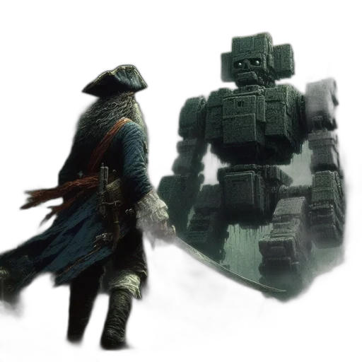 weapon, robot, sword, jacket transparent PNG cut-out