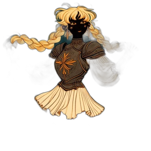 staff, mask, hair, dragon transparent PNG cut-out