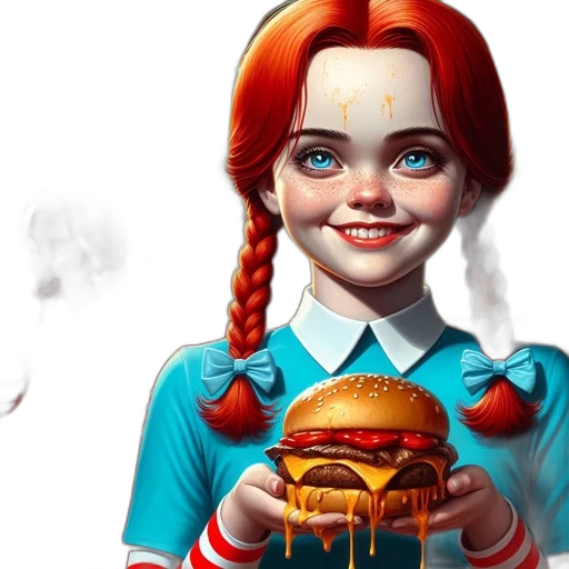 food, concept art, comic book art, photorealistic transparent PNG cut-out