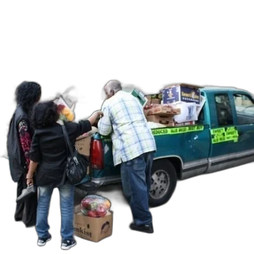 car, staff, city street, man transparent PNG cut-out