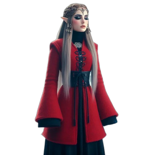 dress, staff, jacket, jewelry transparent PNG cut-out