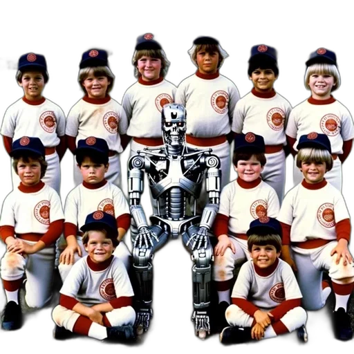 robot, children, basebal, uniforms transparent PNG cut-out