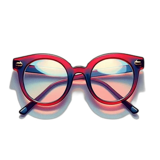 3d render, red, neon, colorful transparent PNG cut-out
